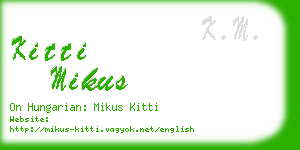 kitti mikus business card